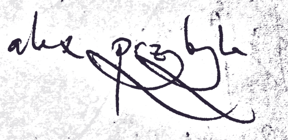 Alex Przybyla, handwritten signature